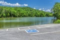 Handicap Parking Space Next To Tennessee River In Summertime Royalty Free Stock Photo