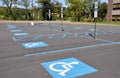 Handicap parking spots Royalty Free Stock Photo