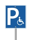 Handicap parking traffic sign