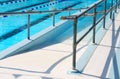 Handicap ramp leading to swimming pool Royalty Free Stock Photo