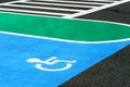 Handicap sign on the road surface Royalty Free Stock Photo
