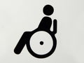 Handicap signage with person on wheelchair image