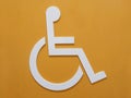 Handicap signage with person on wheelchair image