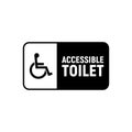 Handicap signage vector wc invalid icon. Disable toilet access wheelchair sign design Royalty Free Stock Photo