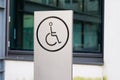 Handicap symbol access wheelchair accessible sign public building