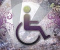 Handicap symbol of accessibility,background