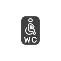 Handicap toilet sign vector icon Royalty Free Stock Photo