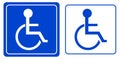 Handicap or wheelchair person symbol Royalty Free Stock Photo