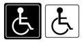 Handicap or wheelchair person symbol