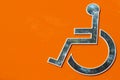 Handicap wheelchair sign for WC.