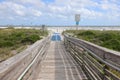 Handicapped accessible boardwalk on Amelia Beach Royalty Free Stock Photo