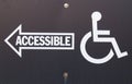 Handicapped Accessible Sign In Horizontal Orientation