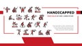 Handicapped Athlete Sport Game Landing Header Vector Royalty Free Stock Photo