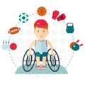 Handicapped boy choose sport