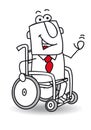 Handicapped businessman