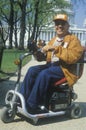 Handicapped, challenged man smiling at camera, Washington, D.C. Royalty Free Stock Photo