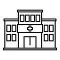 Handicapped hospital icon, outline style