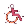 Handicapped icon design vector Royalty Free Stock Photo