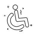 Handicapped icon design vector Royalty Free Stock Photo