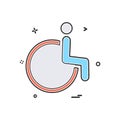 Handicapped icon design vector Royalty Free Stock Photo