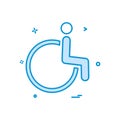 Handicapped icon design vector Royalty Free Stock Photo