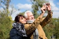 Handicapped male taking selfie Royalty Free Stock Photo