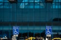 Handicapped Parking Area - Bucharest Henri Coanda International Airport, Otopeni, Romania Royalty Free Stock Photo