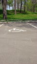 Handicapped parking place