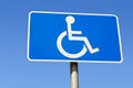 Handicapped parking place sign Royalty Free Stock Photo