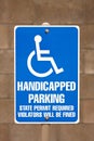 Handicapped Parking Sign Royalty Free Stock Photo