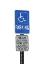 Handicapped Parking sign Royalty Free Stock Photo