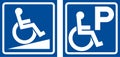 Handicapped Parking Sign On White Background Royalty Free Stock Photo