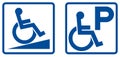 Handicapped Parking Sign On White Background Royalty Free Stock Photo