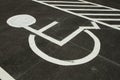 Handicapped parking space Royalty Free Stock Photo