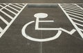 Handicapped parking space Royalty Free Stock Photo