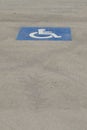 Handicapped parking space Royalty Free Stock Photo