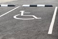 Handicapped parking spaces Royalty Free Stock Photo