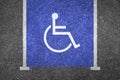 handicapped parking spot Royalty Free Stock Photo