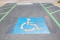 Handicapped parking spot - transportation infrastructure road ma