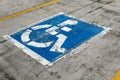 Handicapped parking spot Royalty Free Stock Photo