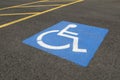 Handicapped Parking Symbol Royalty Free Stock Photo