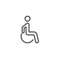 Handicapped patient line icon