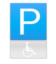 Handicapped people parking sign