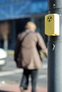 Handicapped person crossing road