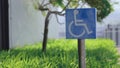 Handicapped Sign On The Roof Royalty Free Stock Photo