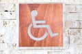 A handicapped sign. Shallow DOF