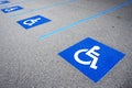 Handicapped symbol disabled parking sign