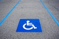 Handicapped symbol disabled parking sign