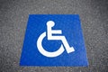 Handicapped symbol disabled parking sign