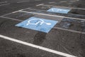 Handicapped Symbol Painted on a Parking Spot. Tenerife, Canary Islands